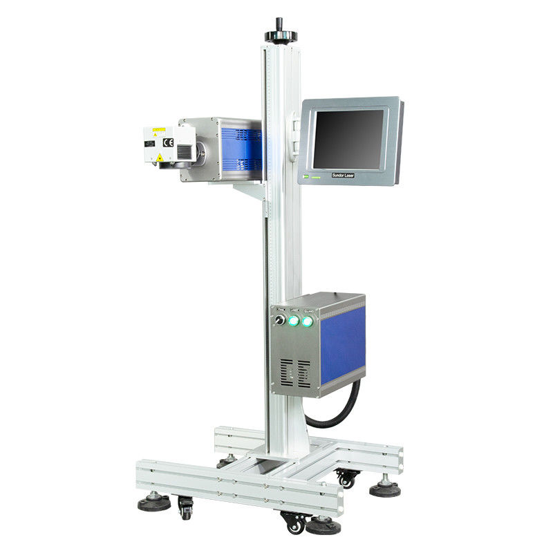 CRD Flying Co2 Laser Marking Machine PVC Pipes Cable Laser Printer For Plastic Bottles